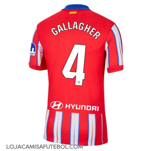 Camisa de Futebol Atletico Madrid Conor Gallagher #4 Equipamento Principal 2024-25 Manga Curta